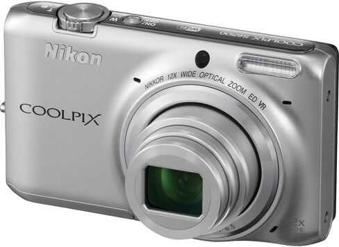 Nikon Coolpix S6500 Wi-Fi Digital Camera with 12x Zoom (Silver) in Kuwait