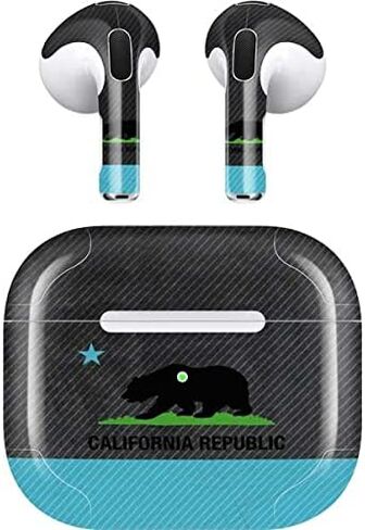 Skinit Decal Audio Skin Compatible with Apple AirPods (3rd Gen, 2021) - Skinit Originally Designed California Neon Republic Design in Saudi Arabia