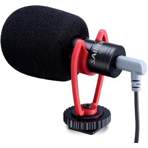 SAIREN VM-Q1 Shotgun Video Microphone, Compact On-Camera Recording Mic, with Shock Mount DeadCat Windscreen, Universal for iPhone Samsung Smartphone; Sony/Canon/Nikon Camera; DJI OSMO Mobile 3 Gimbal in Saudi Arabia