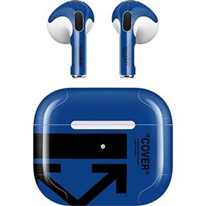 غلاف صوتي من Skinit متوافق مع Apple AirPods (الجيل الثالث، 2021) - تصميم Skinit في الأصل بتصميم أسهم باللونين الأسود والأزرق in Kuwait