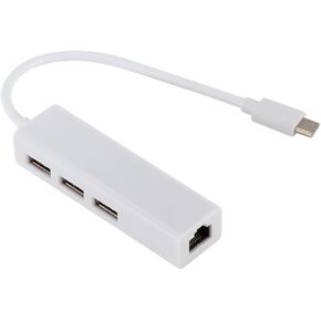 Generic -c إلى Ethernet Hub بطاقة الشبكة 3 منافذ c إلى 10/100 ميجابت في الثانية محول الشبكة الخارجية in Kuwait