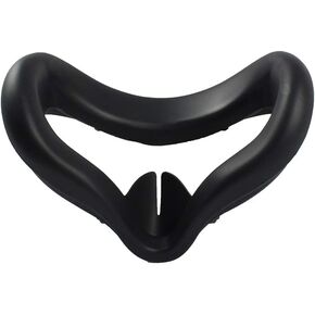 VR Silicone Face Cover Pad Compatible for Oculus Quest 2 VR, Sweat-Proof Lightproof Non-Slip Washable Replacement Face Pads Accessories (Black) in Saudi Arabia