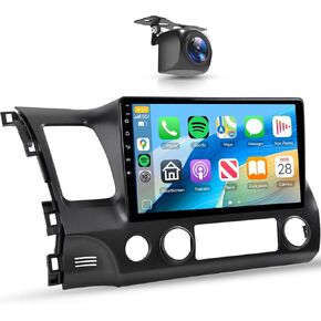 8 Core+4+64G لسيارة Honda Civic 2006-2011 Android 13 ستيريو مع Carplay لاسلكي Android Auto، 10.1 بوصة IPS شاشة لمس راديو مع HI-Res/DSP Audio GPS WiFi Bluetooth 5.0 AM/FM SWC كاميرا احتياطية in Kuwait