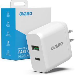 45W Type-C Fast Charger + 3m USB-C Cable, Dual USB-C/USB-A PD Wall Adapter for iPhone 17/17 Pro Max, New iPad Pro Air, Samsung Galaxy S24/S25 &More– Fast Charging, Overcharge Protection in Saudi Arabia