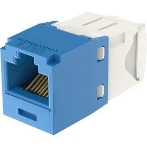 CJ688TGBU Category 6 TX6 Plus Mini-Com UTP Jack Module, Blue, TG Style, Toolless, RJ45 Ethernet High Performance Network Module, T568A/T568B Wiring in Kuwait