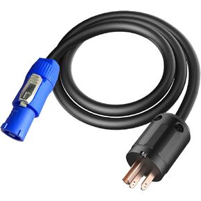كابل PowerCON 11AWG، NEMA 5-15p إلى موصل PowerCON، كابل طاقة PowerCON 20A 3 دبوس PowerCon مدخل ذكر موصل تمديد سلك الطاقة لإضاءة المسرح الخارجية شاشة LED-10FT in Kuwait