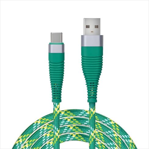 USB Type C Cable,USB A to USB C 3A Fast Charging (3ft 1-Pack) Car Carplay Charger Cable Braided Charge Cord Compatible with iPhone 15 16 Pro Max(Green) in Saudi Arabia