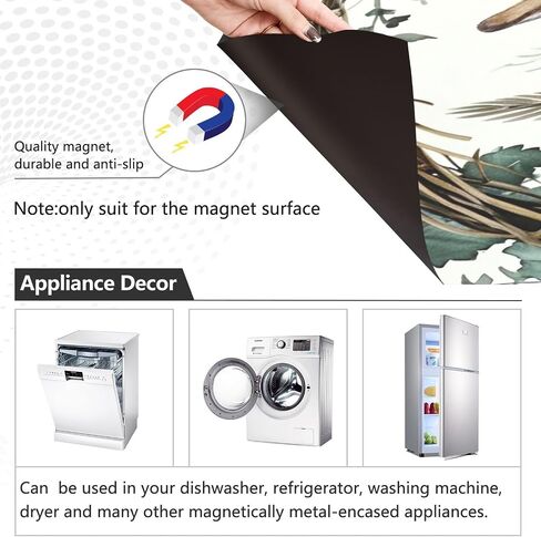 Kigai Black and White Buffalo Plaid Dishwasher Magnet Cover, Kitchen Dish Washer Door Panel Magnetic Sticker Home Appliances Decorative Stickers for Home Kitchen Farmhouse Decor, 23 W x 26 H Inch in Saudi Arabia