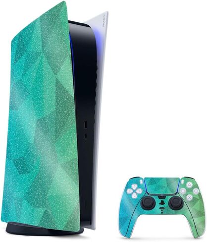 غلاف ألعاب MightySkins Glossy Glitter لجهاز PS5 / Playstation 5 - Skulls N Roses | لمسة نهائية لامعة متينة شديدة اللمعان | سهل التطبيق وتغيير النمط | صنع في الولايات المتحدة الأمريكية in Saudi Arabia