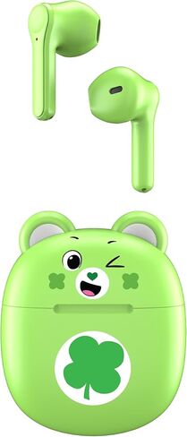 سماعات أذن لاسلكية بتقنية البلوتوث من Care Bears مع علبة شحن - ميكروفون مدمج، سهل الاقتران، تصميم لطيف على شكل دب، أرجواني، مثالي للأطفال والمشجعين المراهقين in Kuwait