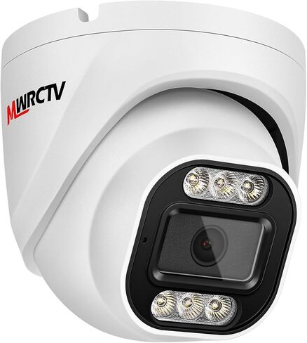 كاميرا POE IP خارجية بدقة 8 ميجابكسل، كاميرا 4K UltraHD Turret Security Dome، عدسة بزاوية واسعة 2.8 مم، اكتشاف الإنسان والمركبات بالذكاء الاصطناعي، رؤية ليلية ملونة ذكية، مدمجة في الميكروفون، حافظة معدنية كاملة متوافقة مع NVR RTSP in Kuwait