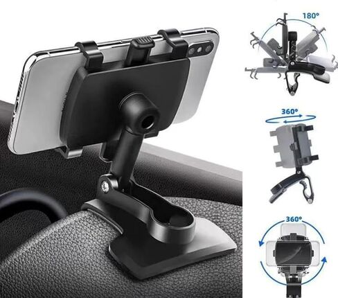 Universal Car Phone Holder Mount,360°Rotation Dashboard Phone Holder for Your Car Accessories,car Phone Mount for 4 to 7" Smartphones in Saudi Arabia