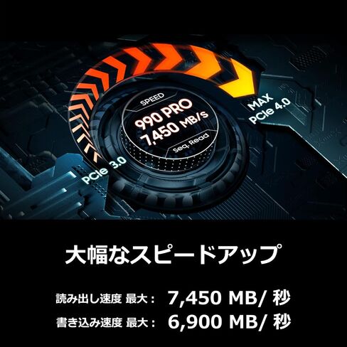 Samsung 990 PRO 2TB PCIe Gen 4.0 x4 (أقصى معدل نقل 7,450 ميجابايت/ثانية) NVMe M.2 (2280) SSD داخلي MZ-V9P2T0B-IT/EC in Kuwait