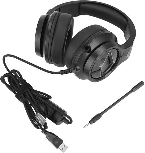 ciciglow PC Gaming Headset, Professional Gaming Headset 7.1 Surround Sound Noise Reduction Detachable Microphone RGB Lighting Effects for PC Game Player in Saudi Arabia