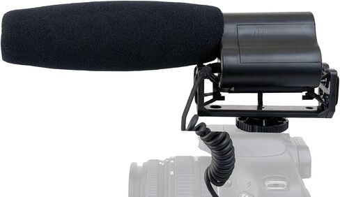 Digital Nc Shotgun Microphone (Stereo) with Windscreen & Dead Cat Muff for Sony Alpha a6600 in Saudi Arabia