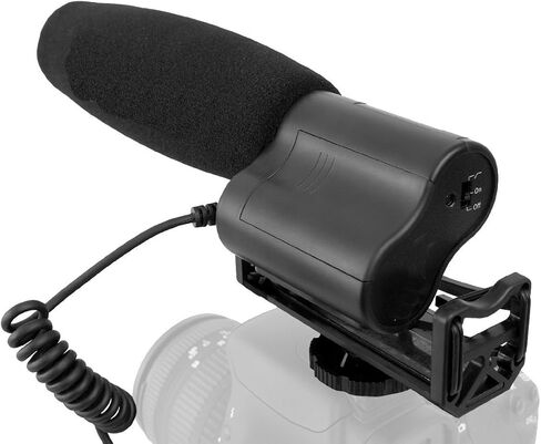 Digital Nc Shotgun Microphone (Stereo) with Windscreen & Dead Cat Muff for Sony Alpha a6600 in Saudi Arabia