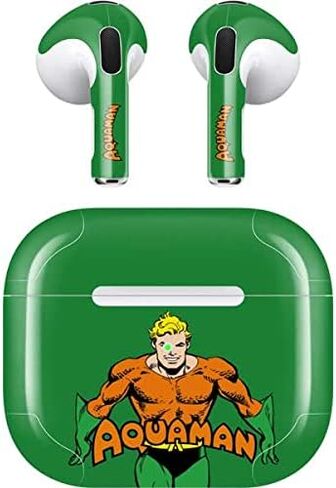 Skinit Decal Audio Skin Compatible with Apple AirPods (3rd Gen, 2021) - Officially Licensed Warner Bros Aquaman Portrait Design in Saudi Arabia