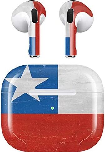 Skinit Decal Audio Skin Compatible with Apple AirPods (3rd Gen, 2021) - Skinit Originally Designed Chile Flag Distressed Design in Saudi Arabia