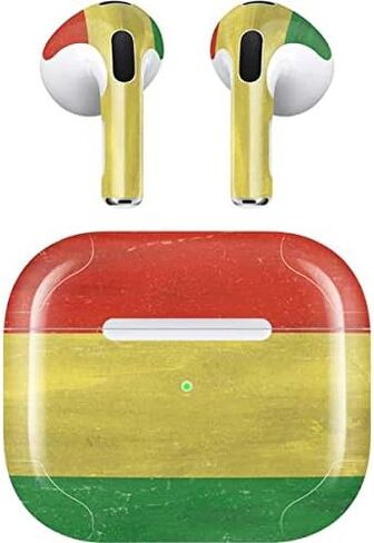 غلاف صوتي من Skinit متوافق مع Apple AirPods (الجيل الثالث، 2021) - تصميم Skinit الأصلي بتصميم علم بوليفيا المتعثر in Saudi Arabia