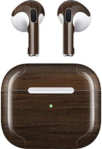 Skinit Decal Audio Skin Compatible with Apple AirPods (3rd Gen, 2021) - Skinit Originally Designed Kona Wood Design in Saudi Arabia
