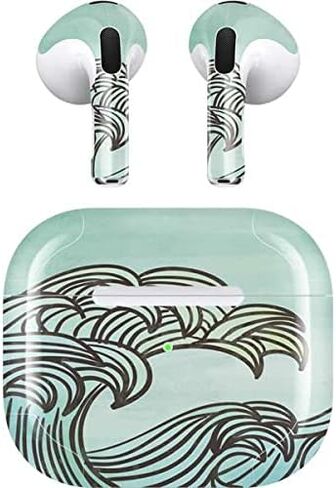 Skinit Decal Audio Skin Compatible with Apple AirPods (3rd Gen, 2021) - Skinit Originally Designed California Big Wave Design in Saudi Arabia