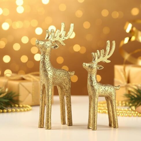 2 مجموعة عيد الميلاد الحديثة ديكور عيد الميلاد محايدة ديكور الرنة راتنج التماثيل الغزلان التماثيل التماثيل التماثيل من أجل محايد غرفة المعيشة الحديثة غرفة نوم المكتب الحلي مكتب رف الحلي (أسود) in Saudi Arabia