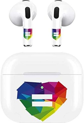 Skinit Decal Audio Skin Compatible with Apple AirPods (3rd Gen, 2021) - Skinit Originally Designed Love is Equal Design in Saudi Arabia