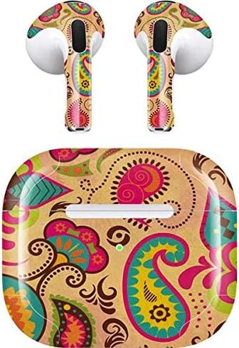 غلاف صوتي من Skinit متوافق مع Apple AirPods (الجيل الثالث، 2021) - تصميم ملون مصمم في الأصل من Skinit in Saudi Arabia