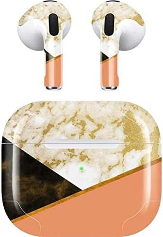 غلاف صوتي من Skinit متوافق مع Apple AirPods (الجيل الثالث، 2021) - تصميم رخامي ملون مصمم في الأصل من Skinit in Saudi Arabia