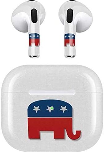 Skinit Decal Audio Skin Compatible with Apple AirPods (3rd Gen, 2021) - Skinit Originally Designed Republican Elephant Design in Saudi Arabia