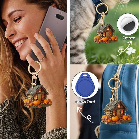 Winter Snowman Leather Keychain Holder Compatible with Air Tags, Merry Christmas GPS Tracker Case Bag Charm, Access Cards Protective Case Item Tag Finders for Pet, Key in Saudi Arabia