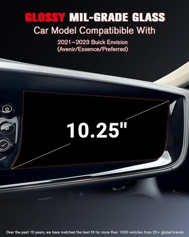 لـ 2025 Buick Enclave& Envision 30 بوصة واقي شاشة لامع - [أكثر وضوحًا وسلاسة] - زجاج مقسى من الدرجة 9H+ - واقي شاشة كامل التغطية من قطعة واحدة شاشة لمس زجاجية لامعة *1 in Saudi Arabia