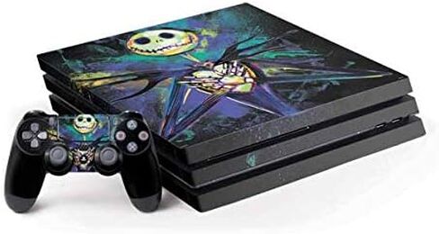 Skinit Decal Gaming Skin Compatible with PS4 Pro Bundle - Officially Licensed Disney The Nightmare Before Christmas Jack Skellington Art Design in Saudi Arabia