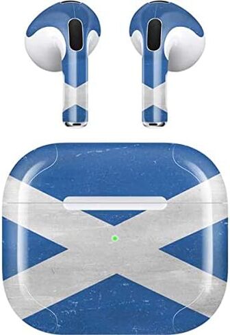 غلاف صوتي من Skinit متوافق مع Apple AirPods (الجيل الثالث، 2021) - تصميم Skinit الأصلي بتصميم علم اسكتلندا المتعثر in Saudi Arabia
