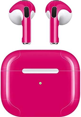 Skinit Decal Audio Skin Compatible with Apple AirPods (3rd Gen, 2021) - Skinit Originally Designed HOT Pink Design in Saudi Arabia