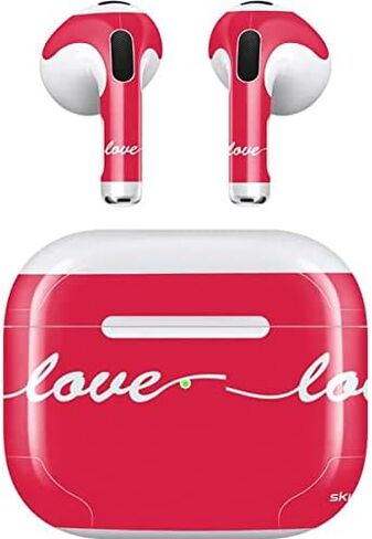 غلاف صوتي من Skinit متوافق مع Apple AirPods (الجيل الثالث، 2021) - تصميم لافتة الحب المصممة في الأصل من Skinit in Saudi Arabia