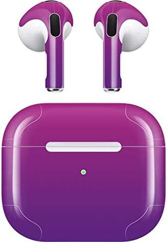 غلاف صوتي من Skinit متوافق مع Apple AirPods (الجيل الثالث، 2021) - تصميم Skinit الأصلي بتصميم متدرج أرجواني in Saudi Arabia