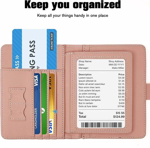 Premium Leather Passport Holder Covers Case, Waterproof Travel Wallet Passport Holder, Passport Book for Women Men in Saudi Arabia