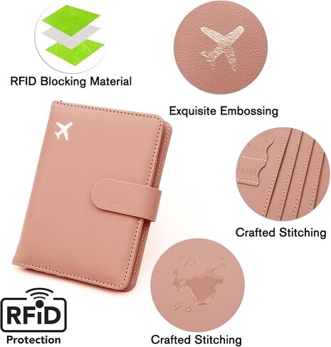 Premium Leather Passport Holder Covers Case, Waterproof Travel Wallet Passport Holder, Passport Book for Women Men in Saudi Arabia