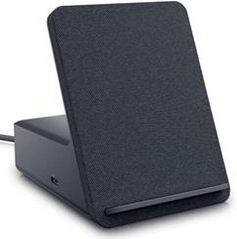 Dell Dual Charge Dock HD22Q - Fabric Wrapped Charging Stand, Type-C Connector, Qi Enabled Charging, Wake-on-Dock, Smartphone Rest, Power Button LED - Magnetite in Saudi Arabia