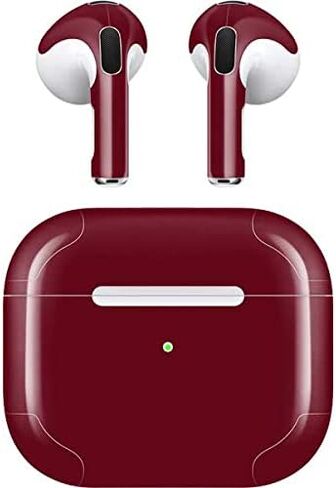 Skinit Decal Audio Skin Compatible with Apple AirPods (3rd Gen, 2021) - Skinit Originally Designed Burgundy Design in Saudi Arabia