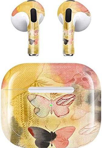 Skinit Decal Audio Skin Compatible with Apple AirPods (3rd Gen, 2021) - Skinit Originally Designed Haiku Butterfly Design in Saudi Arabia