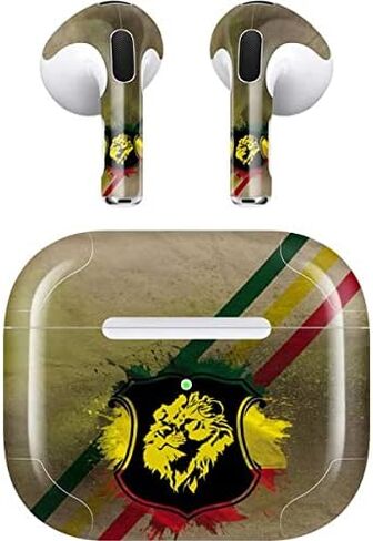 Skinit Decal Audio Skin Compatible with Apple AirPods (3rd Gen, 2021) - Skinit Originally Designed Lion of Judah Shield Design in Saudi Arabia