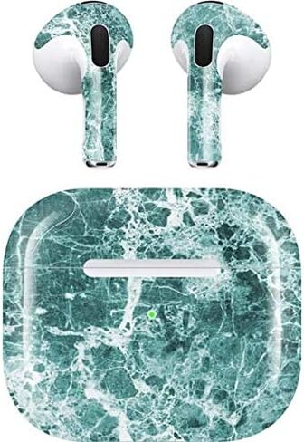 Skinit Decal Audio Skin Compatible with Apple AirPods (3rd Gen, 2021) - Skinit Originally Designed Crushed Turquoise Design in Saudi Arabia