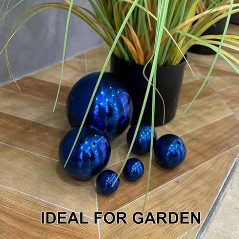 Hielymse-Fantasy Purple Burple Steel Fething Balls ، كرات زخرفية بريق ، كرات بركة عائمة عائمة ، كرات ديكور المنزل والحديقة 50-150 ملم (مزيج من 6 قطع) in Saudi Arabia