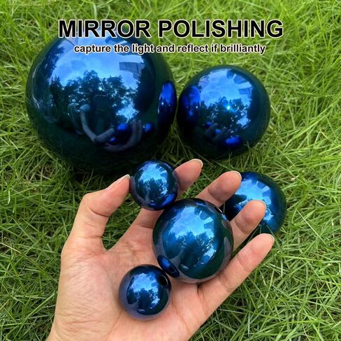 Hielymse-Fantasy Purple Burple Steel Fething Balls ، كرات زخرفية بريق ، كرات بركة عائمة عائمة ، كرات ديكور المنزل والحديقة 50-150 ملم (مزيج من 6 قطع) in Saudi Arabia