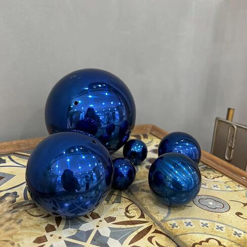 Hielymse-Fantasy Purple Burple Steel Fething Balls ، كرات زخرفية بريق ، كرات بركة عائمة عائمة ، كرات ديكور المنزل والحديقة 50-150 ملم (مزيج من 6 قطع) in Saudi Arabia