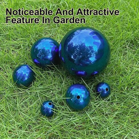 Hielymse-Fantasy Purple Burple Steel Fething Balls ، كرات زخرفية بريق ، كرات بركة عائمة عائمة ، كرات ديكور المنزل والحديقة 50-150 ملم (مزيج من 6 قطع) in Saudi Arabia