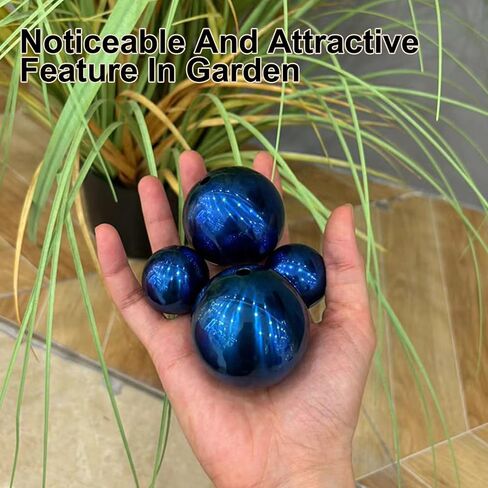 Hielymse-Fantasy Purple Burple Steel Fething Balls ، كرات زخرفية بريق ، كرات بركة عائمة عائمة ، كرات ديكور المنزل والحديقة 50-150 ملم (مزيج من 6 قطع) in Saudi Arabia