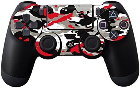 MightySkins Skin Compatible with Sony PS4 Controller - Red Camo | Protective, Durable, and Unique Vinyl Decal wrap Cover | Easy to Apply, Remove, and Change Styles | Made in The USA in Saudi Arabia
